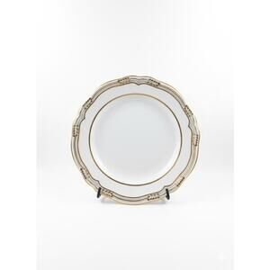 Spode SHEFFIELD R568 Fine Bone China 8" Salad Dessert Plates Gold Trim